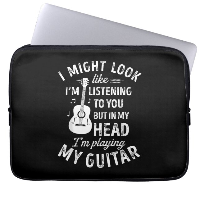 Capa Para Notebook Posso parecer que estou ouvindo você, Guita Engraç (Frente)