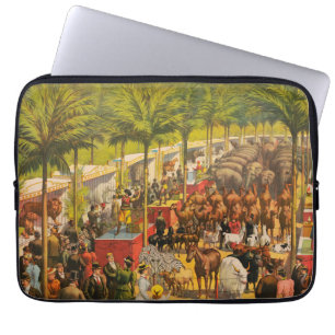 Capa Para Notebook Poster De Animais E Artistas Do Circo Vintage