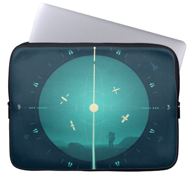 Capa Para Notebook Poster de relógio atômico de espaço profundo, vers (Frente)