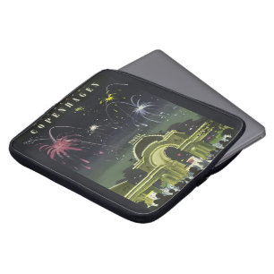 Capa Para Notebook Poster de viagens de Ilustração Vintage Copenhagen