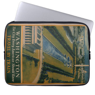 Capa Para Notebook Poster de viagens Vintage Washington DC