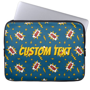 Capa Para Notebook Pow Comic Sound Effect Pattern