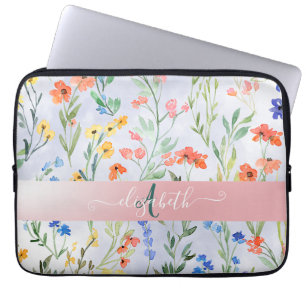 Capa Para Notebook Prado Colorido de Flores Silvestres de Primavera c