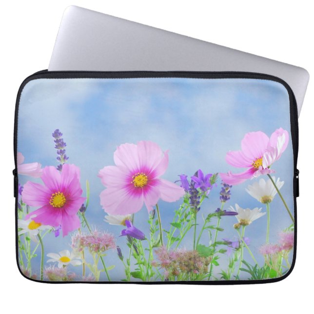Capa Para Notebook Prado Selvagem Rosa Bonito (Frente)