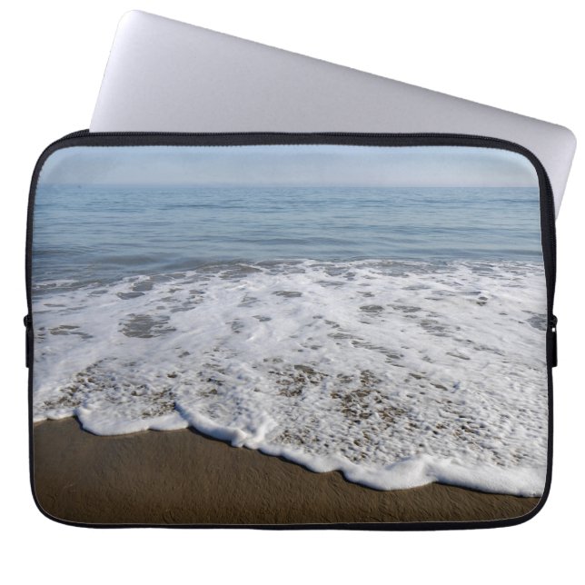 Capa Para Notebook Praia/Areia/Ondas (Frente)