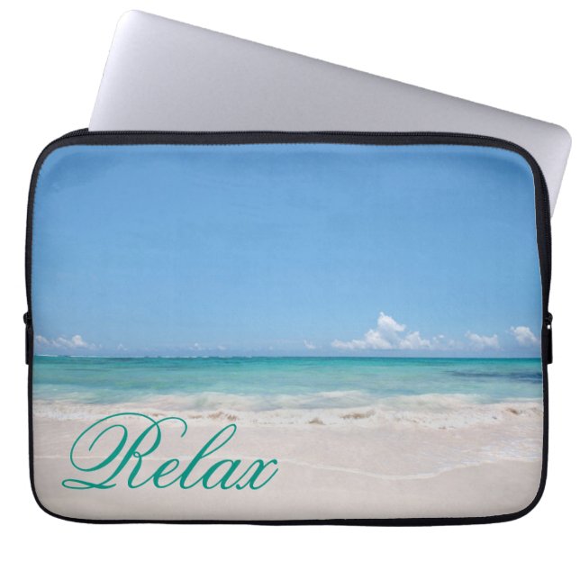 Capa Para Notebook Praia Backgroud (Frente)