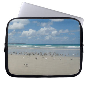 Capa Para Notebook Praia com gaivotas