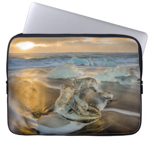 Capa Para Notebook Praia de Areia Preta Jokulsarlon Sul da Islândia