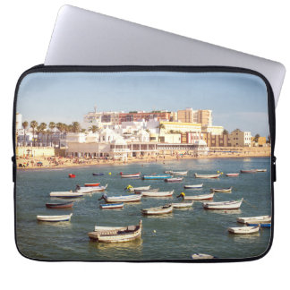 Capa Para Notebook Praia de Caleta em Cadiz, a Andaluzia, espanha