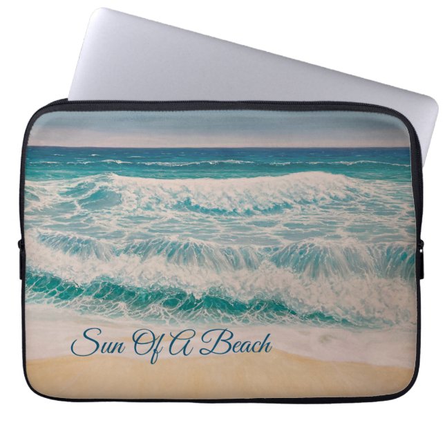 Capa Para Notebook Praia Mar Surf Sol de uma praia   (Frente)
