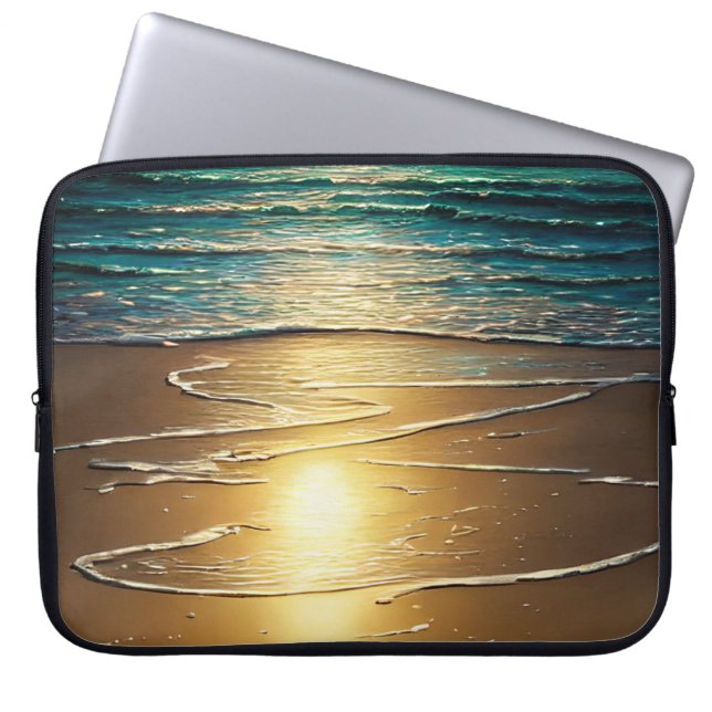 Capa Para Notebook Praia no Sunset (Frente)
