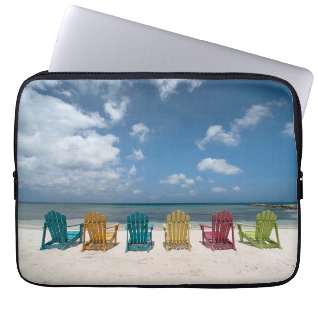 Capa Para Notebook Praias Tropicais | Palm Beach, Aruba (Frente)