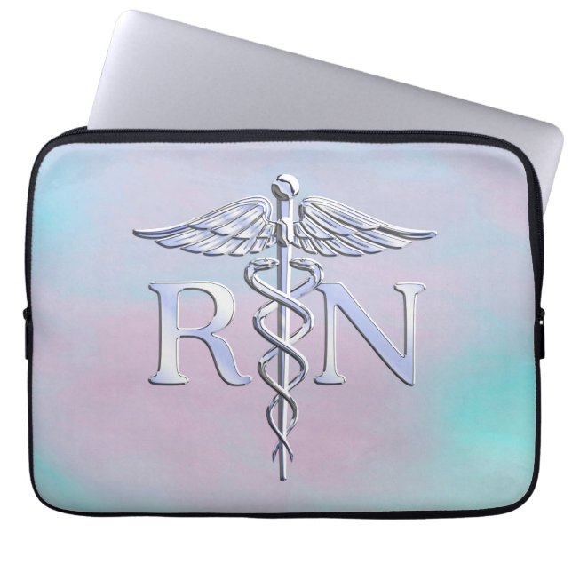 Capa Para Notebook Prata Como RN Caduceus (Frente)