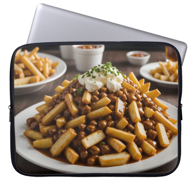 Capa Para Notebook Prato de Poutine (Frente)