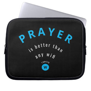 Capa Para Notebook PRAYER MELHOR DO QUE O Monograma WIFI