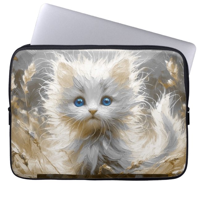Capa Para Notebook Precioso White Kitten (Frente)