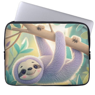 Capa Para Notebook preguiça de desenho pendurada de cabeça para baixo