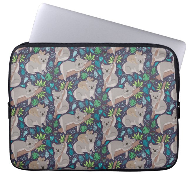Capa Para Notebook Preguiçoso Koalas (Frente)