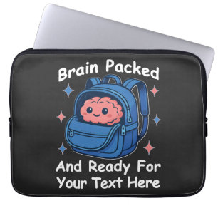 Capa Para Notebook "Preparado para o cérebro" personalizável e elegan