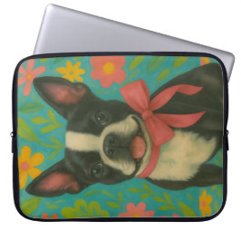 Capa Para Notebook Preppy Boston Terrier