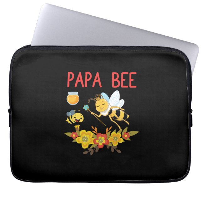 Capa Para Notebook Presente de apicultor | Flores de Abelhas Papa (Frente)