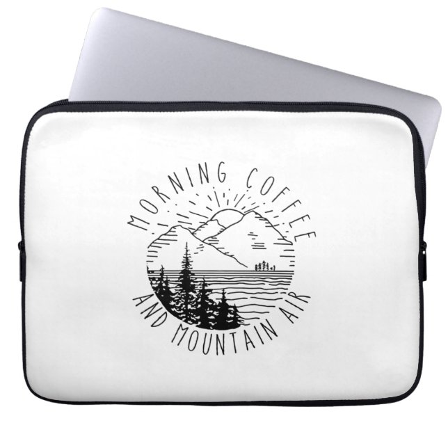 Capa Para Notebook Presente de Camper | Café De Manhã E Xmas De Ar De (Frente)