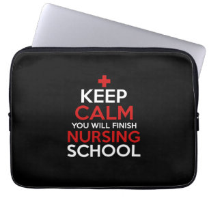 Capa Para Notebook Presente de Enfermeira   Fique Calmo Você Termina