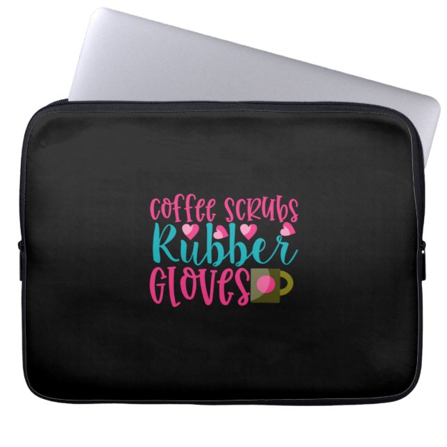 Capa Para Notebook Presente de Enfermeira | Luvas de Borracha para Es (Frente)