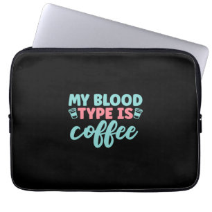 Capa Para Notebook Presente de Enfermeira Meu Tipo De Sangue É Café