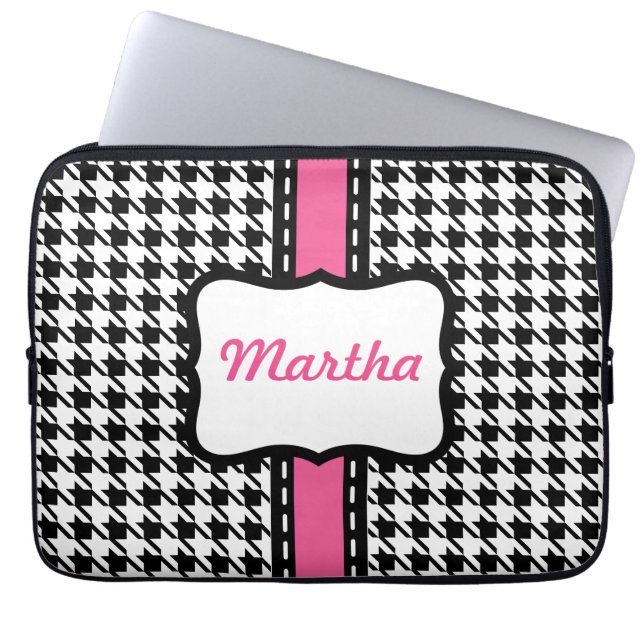 Capa Para Notebook Presente de gabinete do Laptop Houndstooth Persona (Frente)