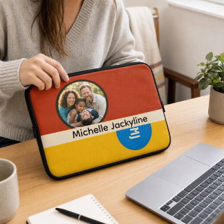 Capa Para Notebook Presente de Monograma com Foto Personalizada da Fa