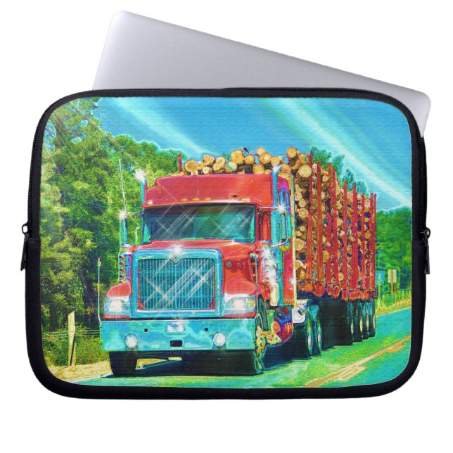 Capa Para Notebook Presente de transporte pesado de grandes caminhões (Frente)