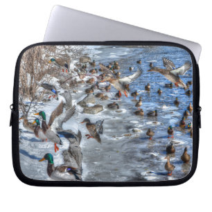 Capa Para Notebook Presente de Vida Selvagem dos Patos-Alarde Voadore