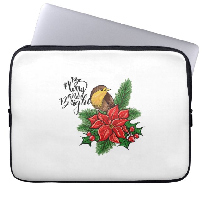 Capa Para Notebook Presente De Xmas Seja Feliz E Brilhante (Frente)