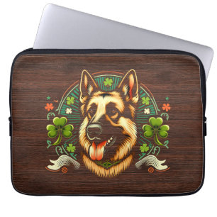 Capa Para Notebook Presente do cão pastor do Dia de São Patrício do g