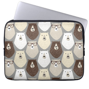 Capa Para Notebook Presente do Dia dos Pais com Urso Bonito, Urso do