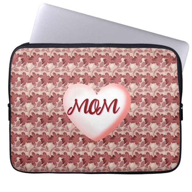 Capa Para Notebook Presente floral personalizado para a Mamãe (Frente)