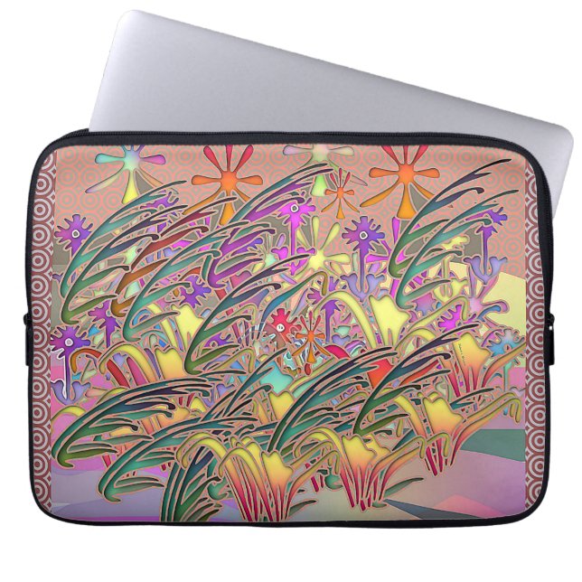 Capa Para Notebook Presente no Jardim Flor (Frente)