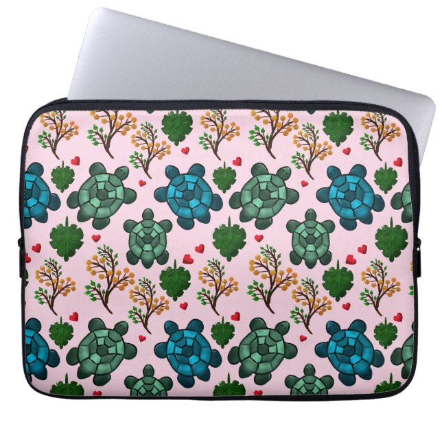 Capa Para Notebook Presente para Amante de Tartarugas Marinhas, Padrã (Frente)