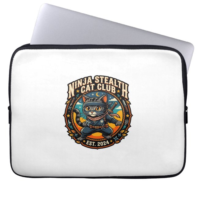 Capa Para Notebook Presente para Mãe de Gato Furtiva Ninja - Ninja St (Frente)