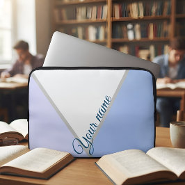 Capa Para Notebook Presente Personalizado Estético Azul com Nome para