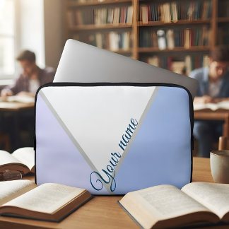 Capa Para Notebook Presente Personalizado Estético Azul com Nome para