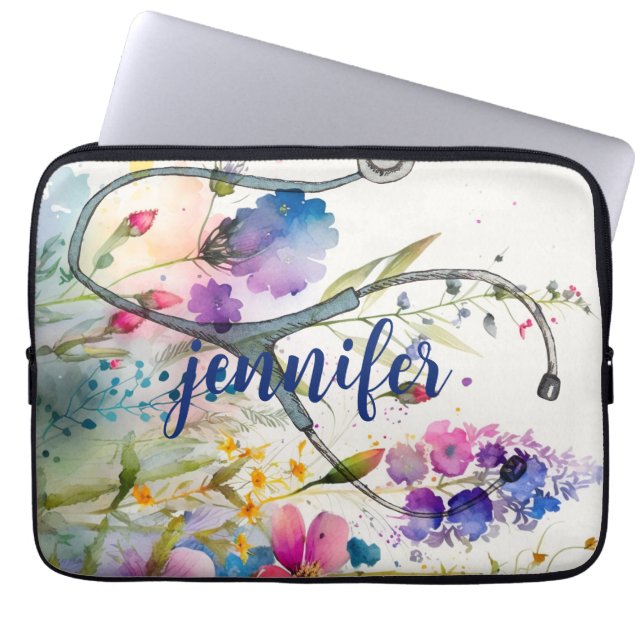 Capa Para Notebook Presente Personalizado para Enfermeira Mãe Monogra (Frente)