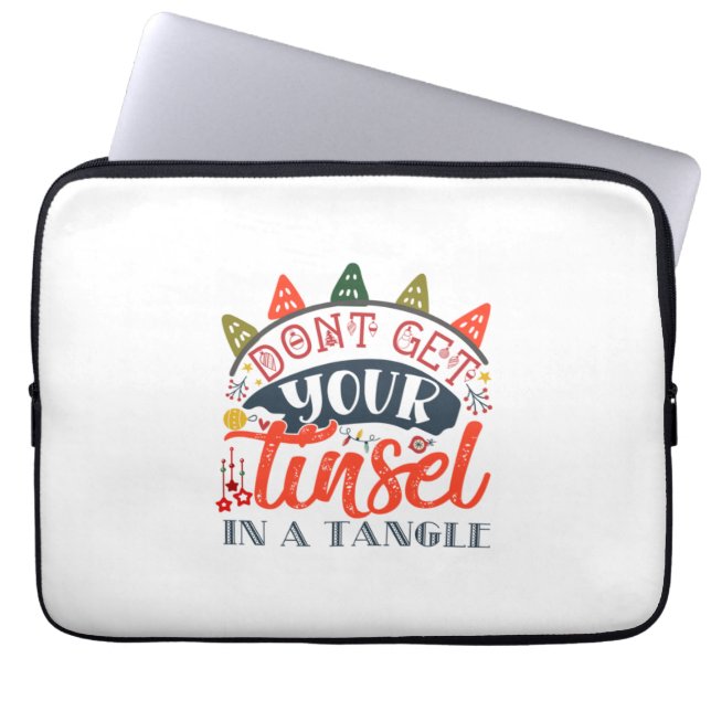 Capa Para Notebook Presente Xmas | Não Coloque A Tinela Num Ângulo (Frente)