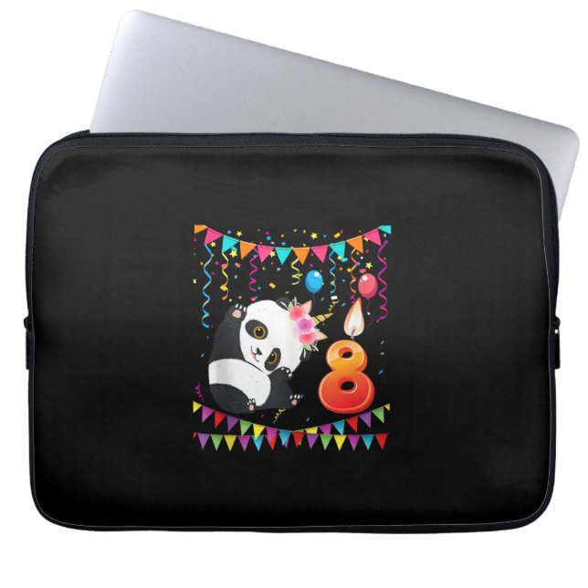 Capa Para Notebook Presentes de 8 anos de idade para menina panda uni (Frente)