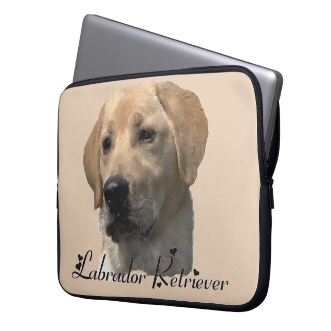 Capa Para Notebook Presentes de Arte do Retriever Labrador Amarelo (Frente Esquerda)