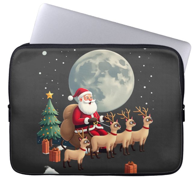 Capa Para Notebook Presentes de Natal de Rena Siamesa para Amantes de (Frente)