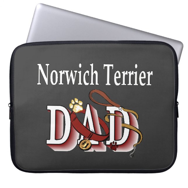 Capa Para Notebook Presentes de Pai Norwich Terrier (Frente)