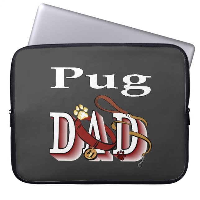 Capa Para Notebook Presentes do Pai Pug (Frente)