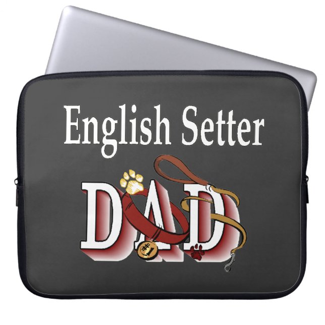 Capa Para Notebook Presentes do Pai Setter Inglês (Frente)